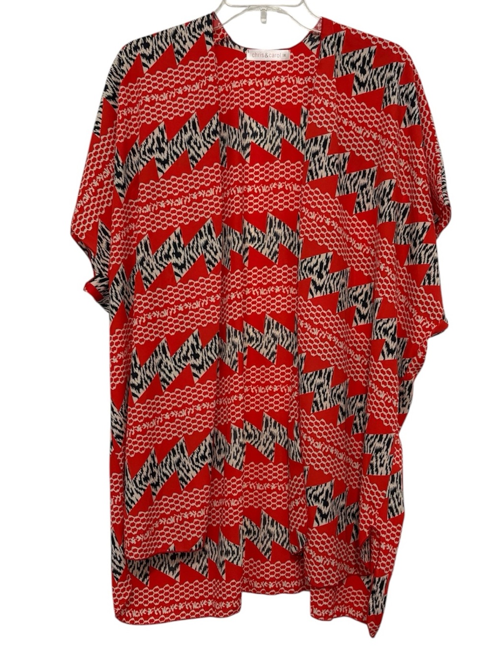 Chris & Carol Colorful Short Sleeve Kimono/Cover Up - Picture 2 of 5